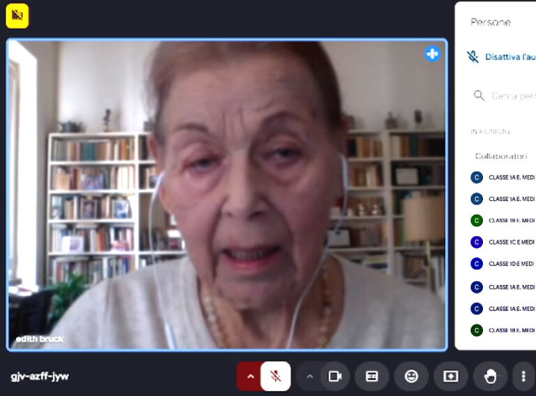 Incontro in videoconferenza con Edith Bruck: una lezione di memoria e umanità
